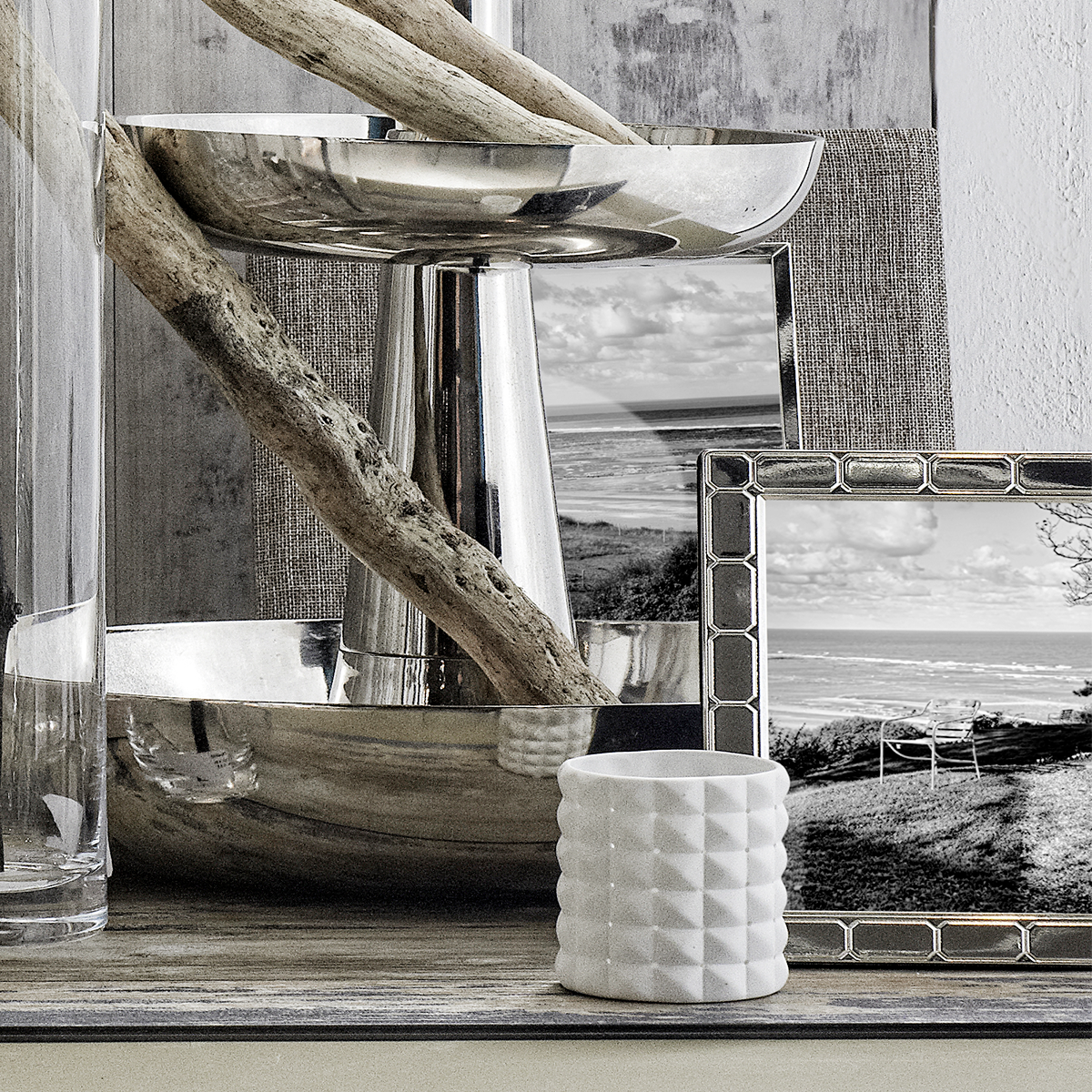 Sia Home Zen photophore céramique blanc 8 cm