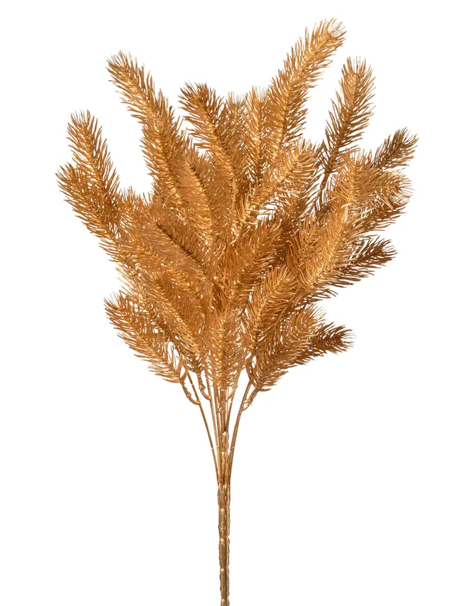 Feuillazur Rungis Piquet de pin branche dorée artificielle 60 cm