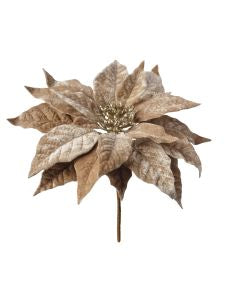Feuillazur Rungis Poinsettia Velours fleur artificielle rouge