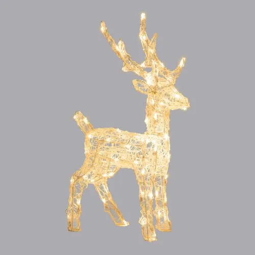 Feuillazur Rungis Renne 3D Dual LED acrylique 65 cm