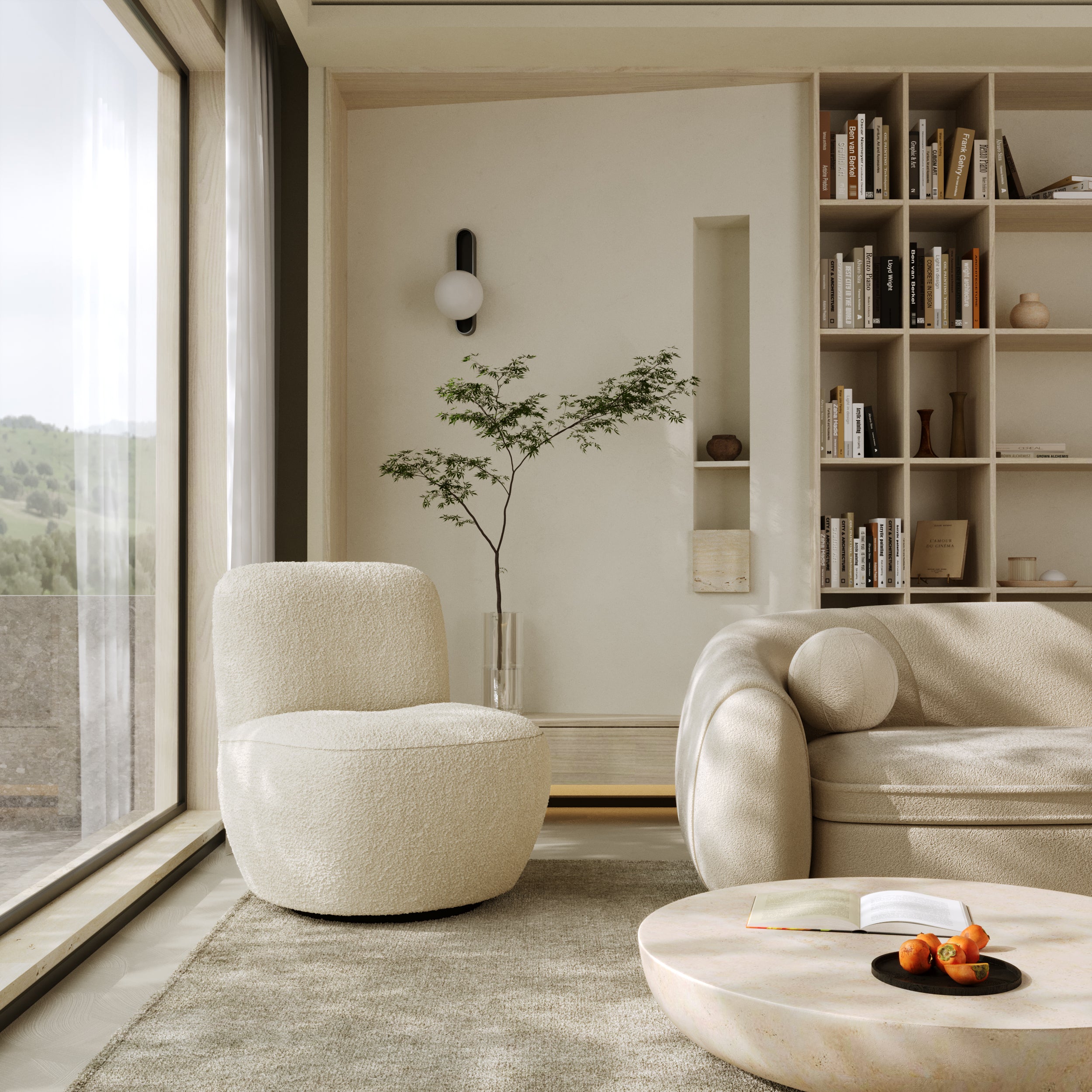 Sia Home Jena fauteuil pivotant beige confort salon