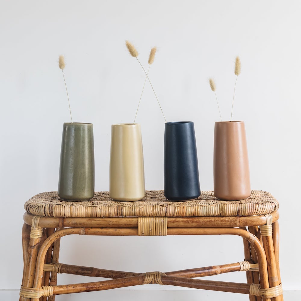 Flowrette Goberlote vase grès pêche taille M