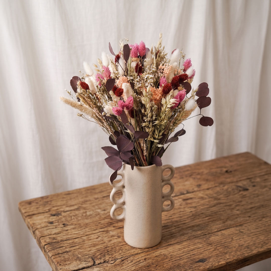 Flowrette Mahé bouquet fleurs séchées bordeaux Taille M