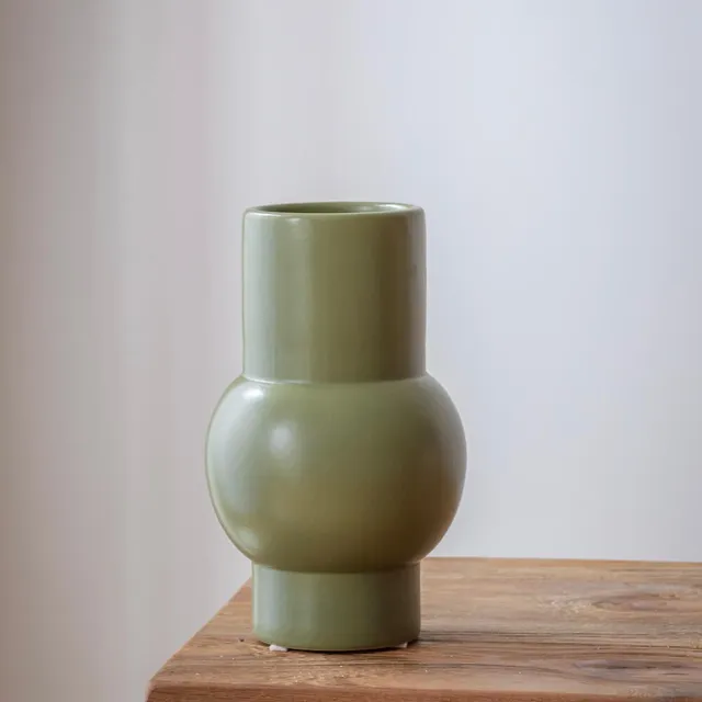 Flowrette Lindo Vert vase terre cuite vert kaki