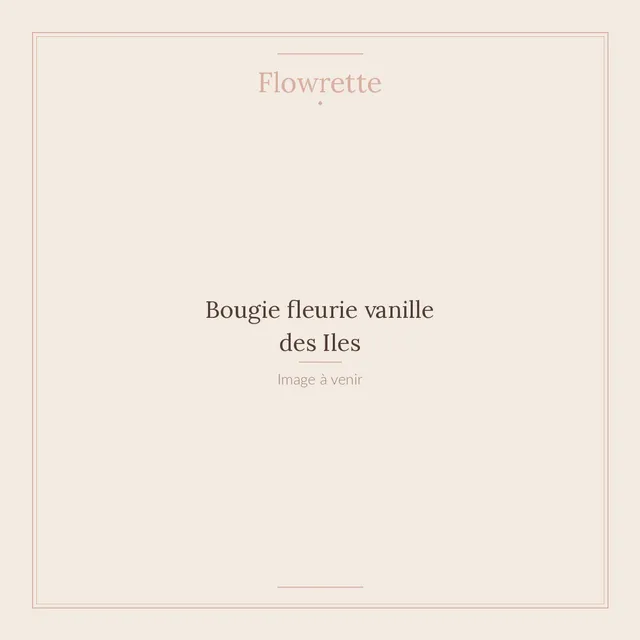 Flowrette Bougie fleurie vanille des îles cire soja pot céramique