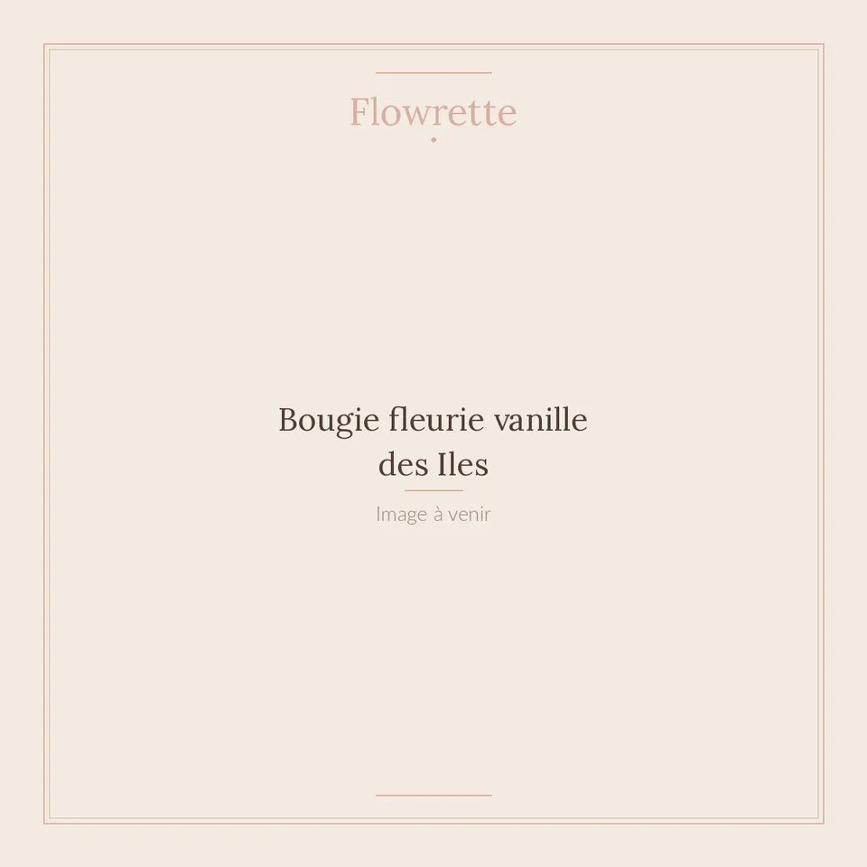 Flowrette Bougie fleurie vanille des îles cire soja pot céramique