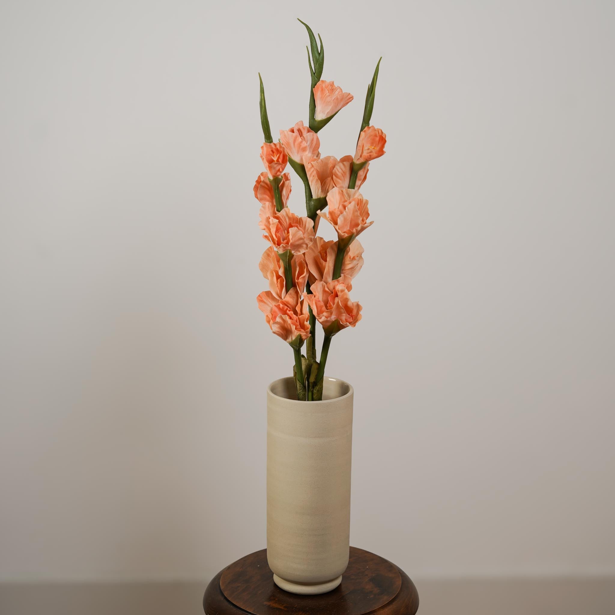 Flowrette Glaïeul artificiel abricot tige x1 charnu