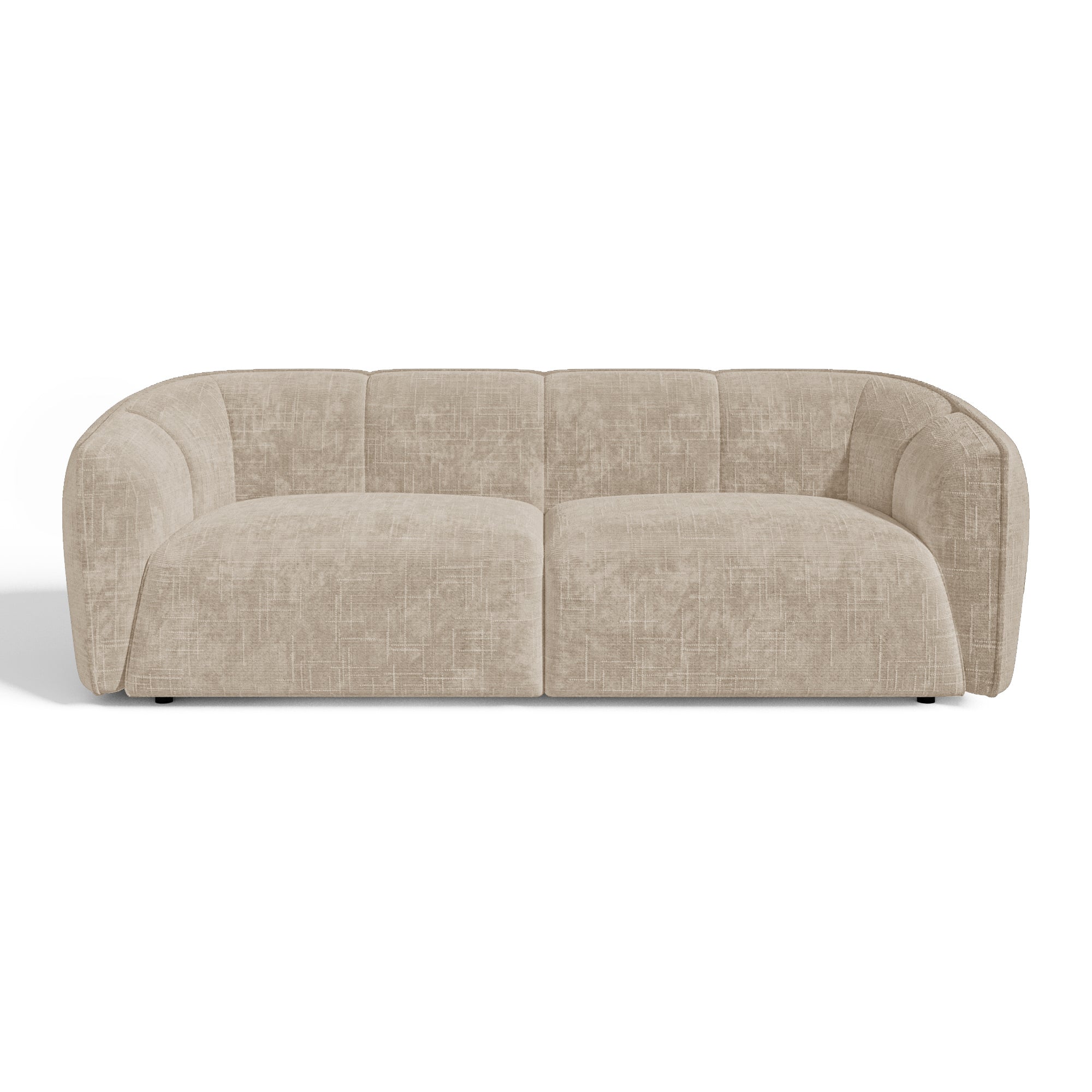 Sia Home Nami canapé droit 4 places crème tissu