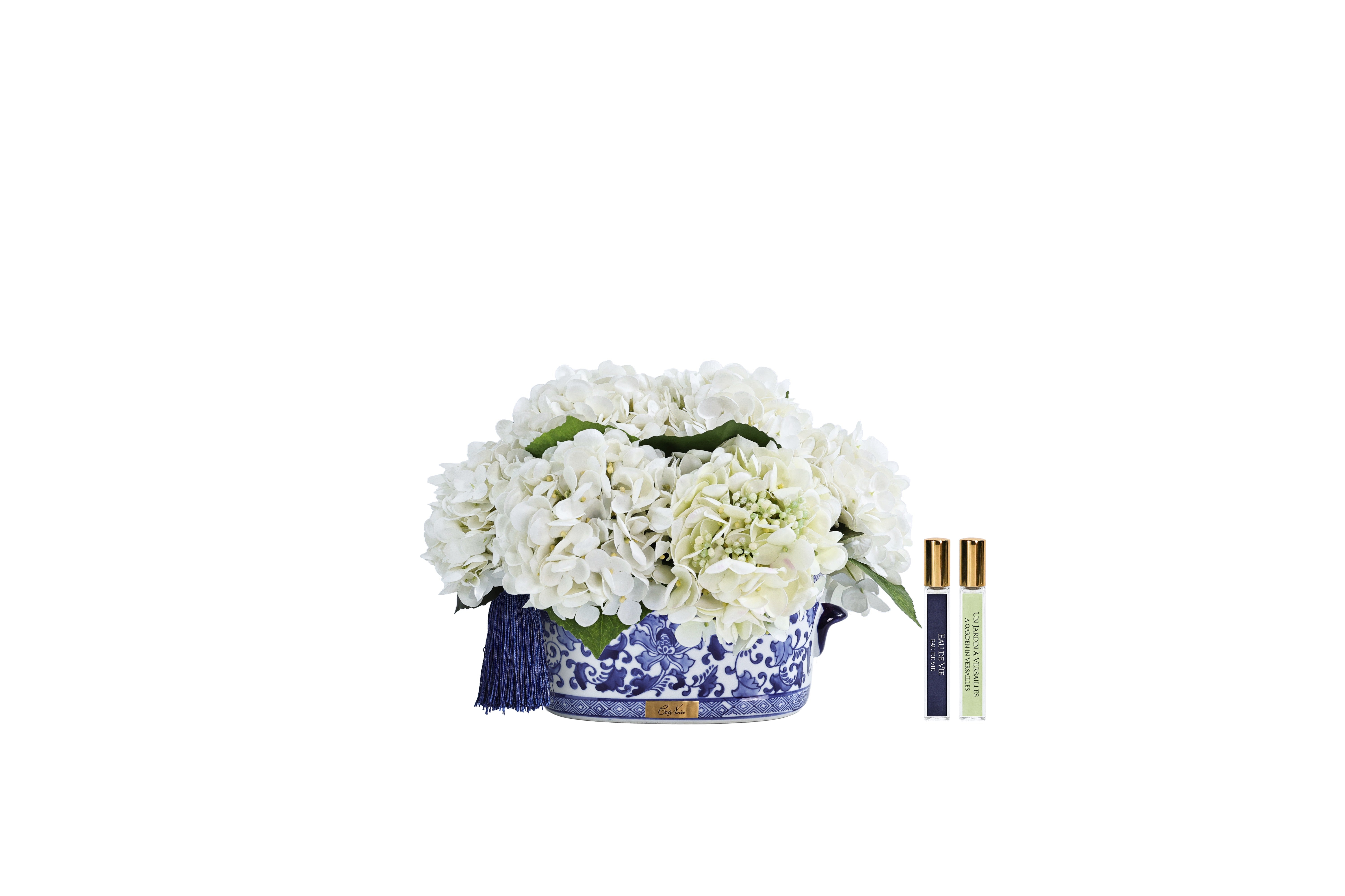 Côte Noire Chinoiserie CH01 hortensias artificiels ivoire parfumés