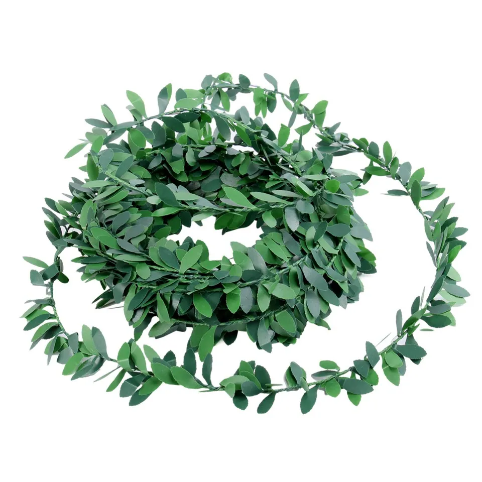 Winomo Guirlande lierre artificiel vert 5 m PVC tête et mur