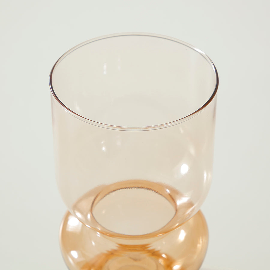 Sia Home Sunrise vase verre rose pâle 20 cm soliflore