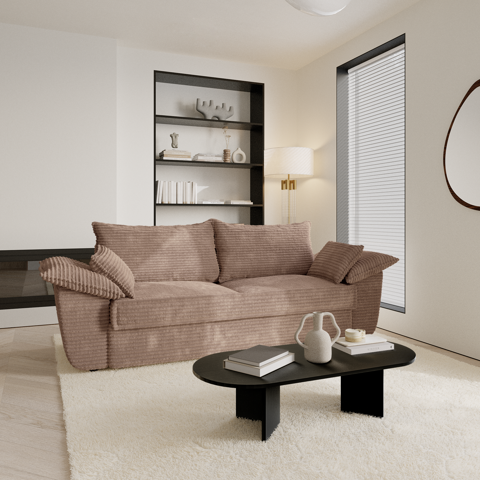 Sia Home Sasha canapé droit crème confort enveloppant