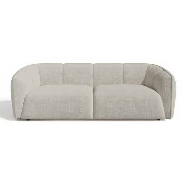 Sia Home Nami canapé droit 4 places crème tissu