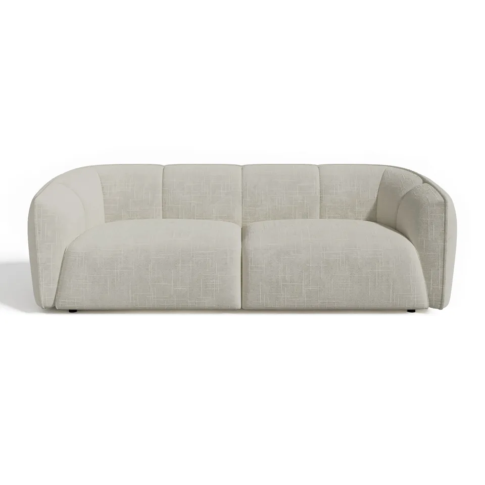 Sia Home Nami canapé droit 4 places crème tissu