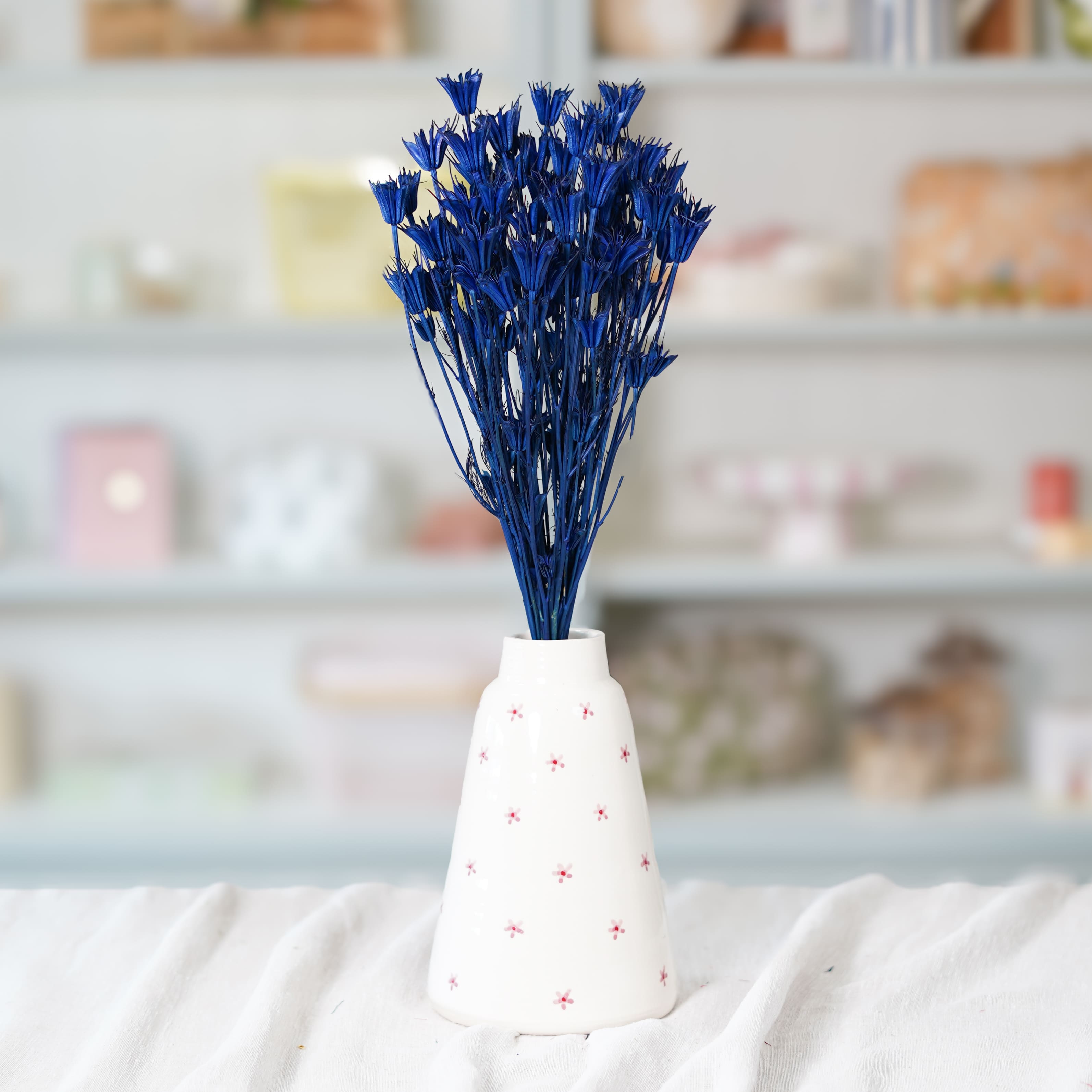 Flowrette nigelle orientalis bleue fleur séchée botte cheveux Vénus