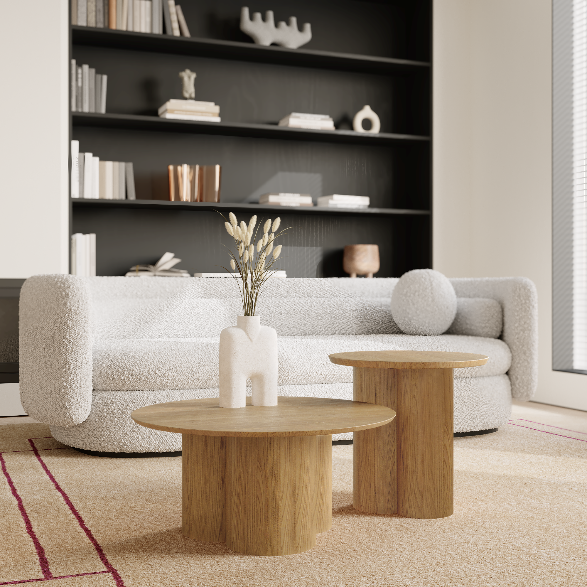 Sia Home Helma table basse noyer 3 pieds salon