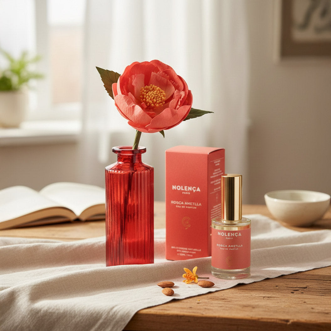 Flowrette Rosca Ametlla duo parfumé pivoine corail
