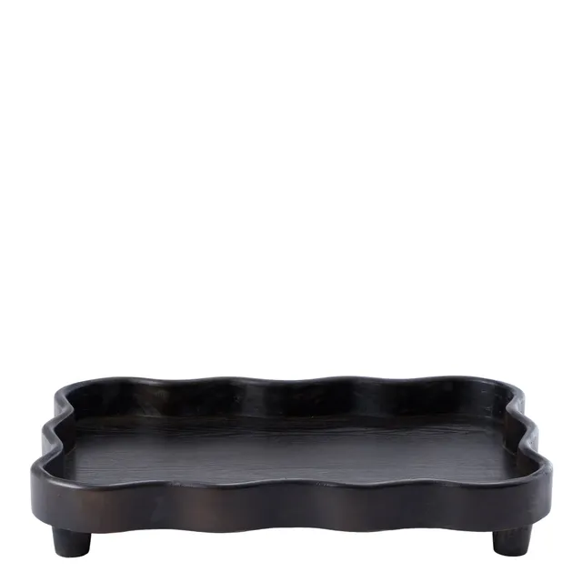 Sia Home Nami plateau décoratif ondulé noir 48 cm