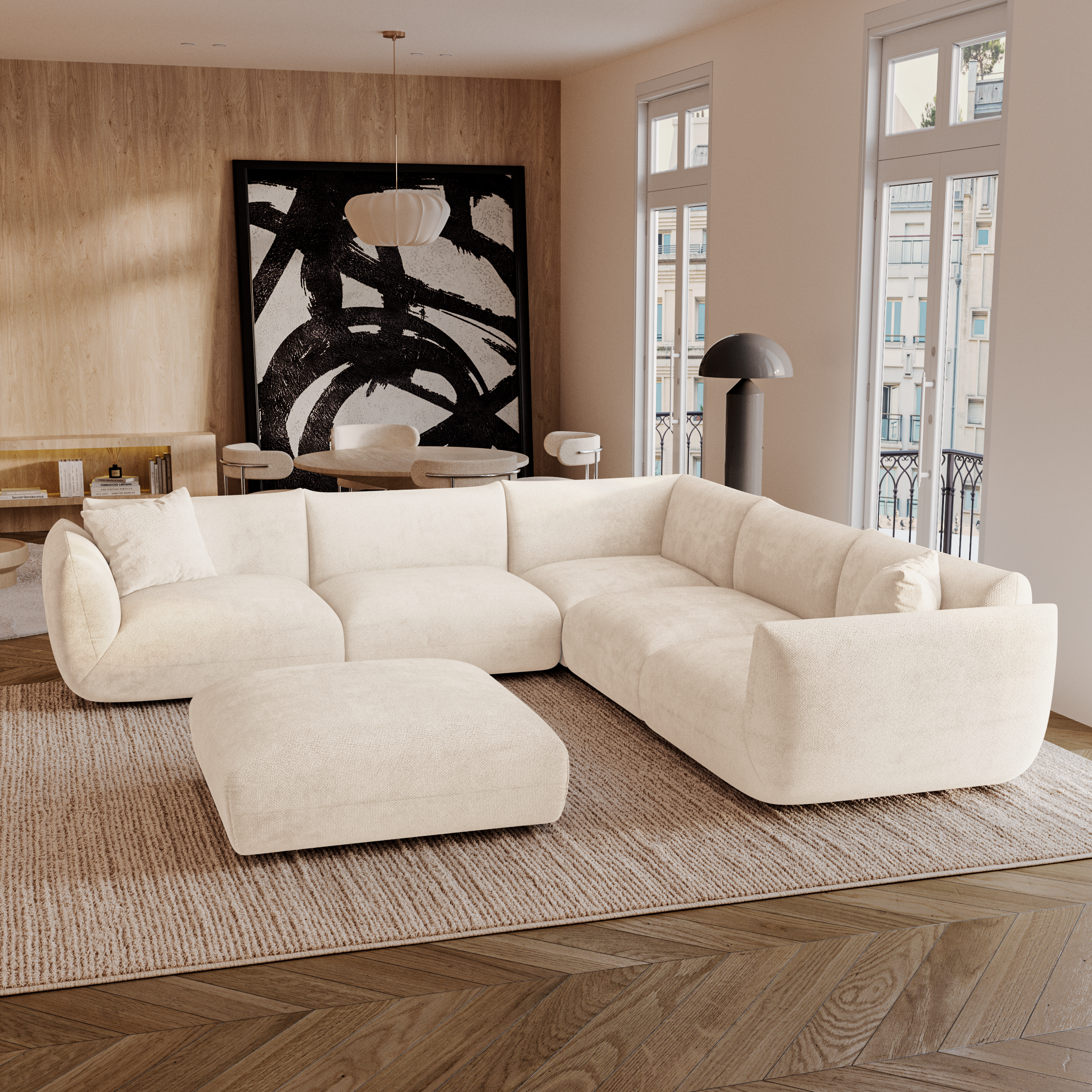Sia Home Nooma canapé d'angle panoramique 8 places modulable