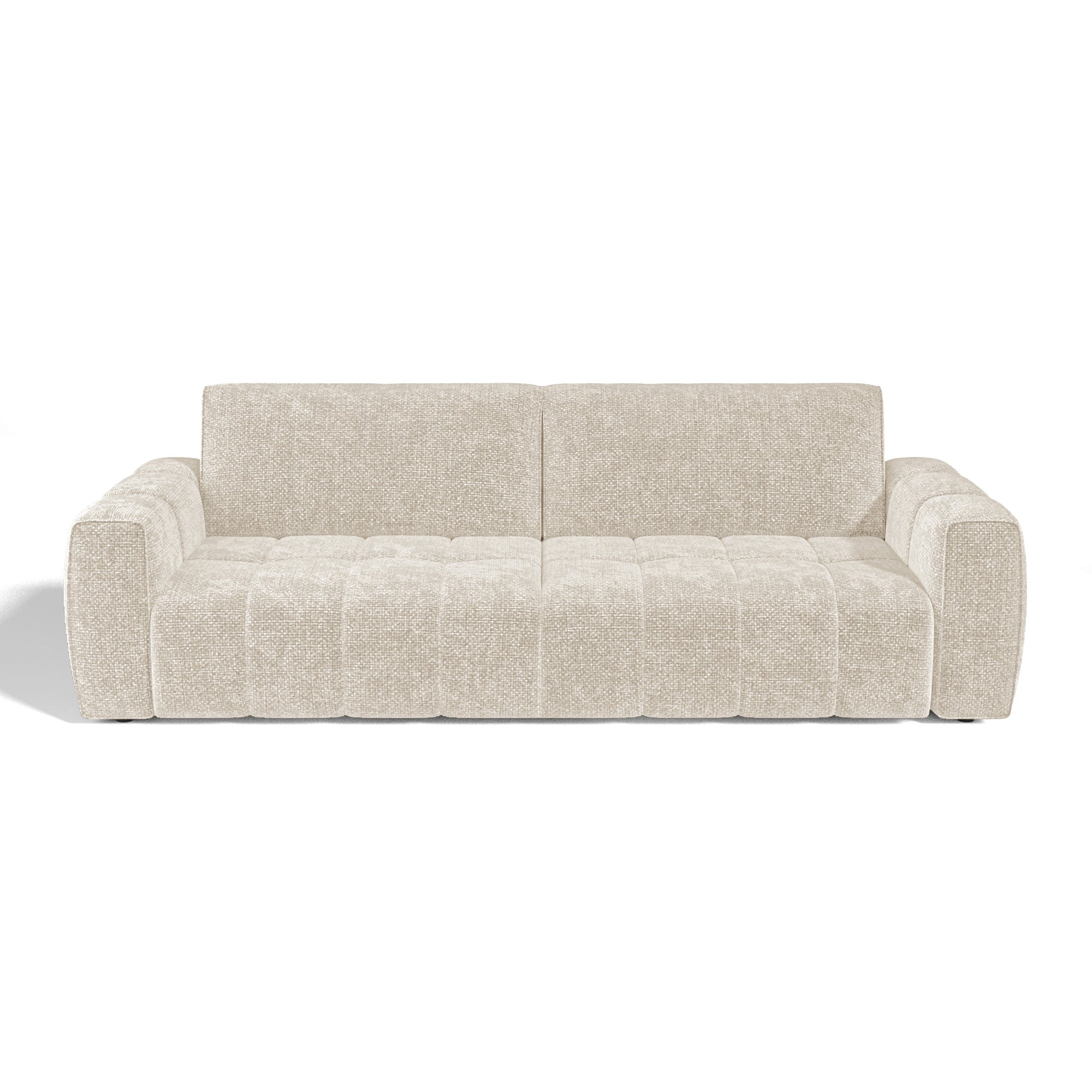 Sia Home Bari canapé droit 4 places crème capitonné