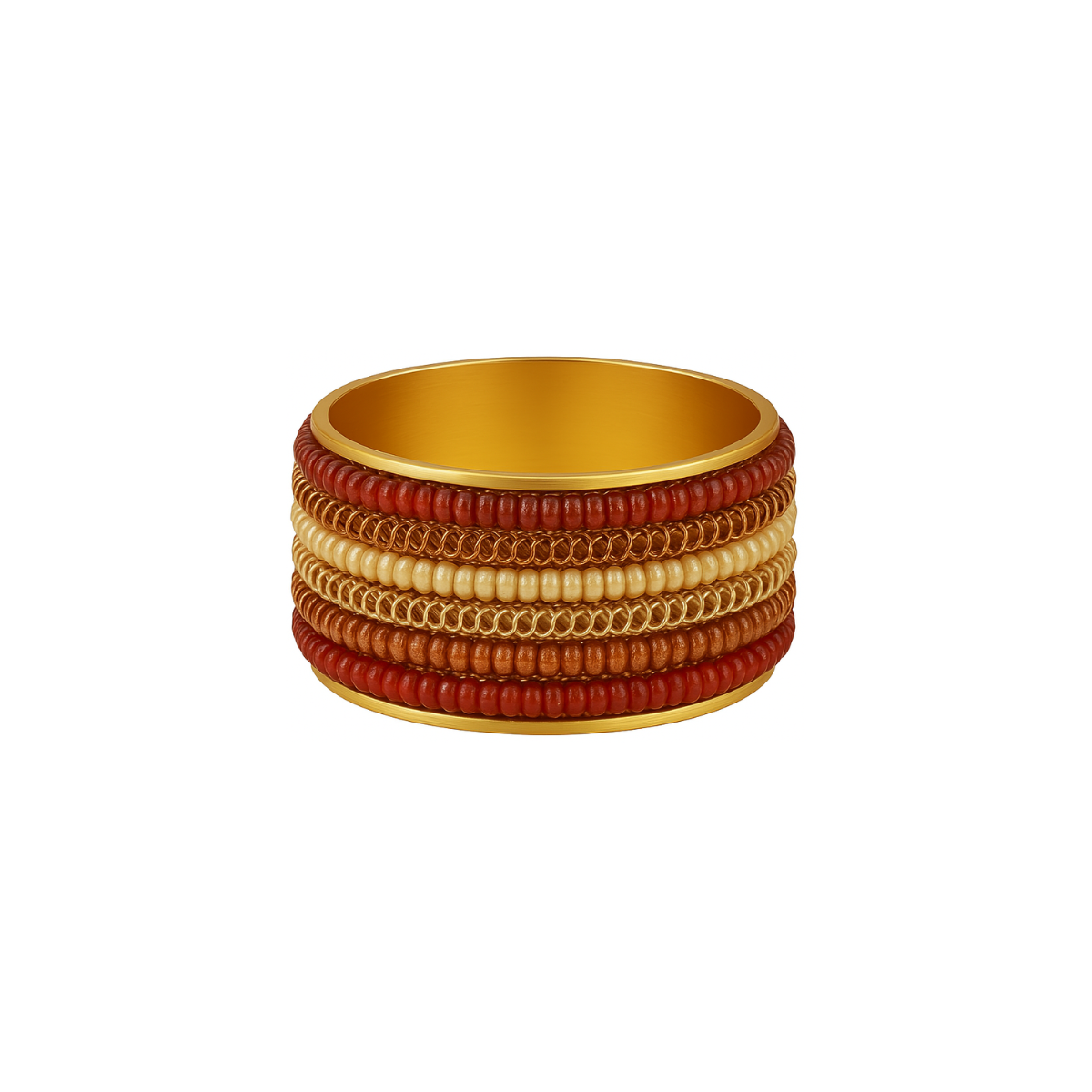 Sia Home Fancy ronds de serviette perles rouge lot 4