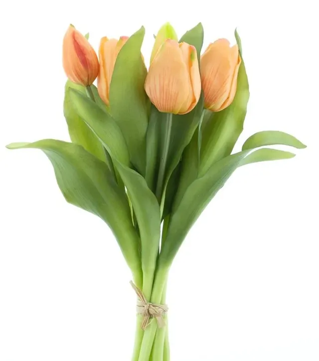 Feuillazur Rungis Bouquet tulipe fleurs 31cm peach