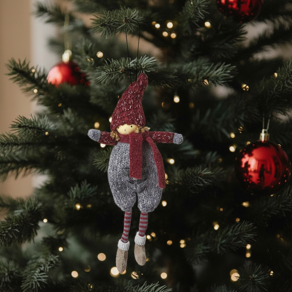 Sia Home Boules et suspensions Figurine Olaf 24 cm rouge résine