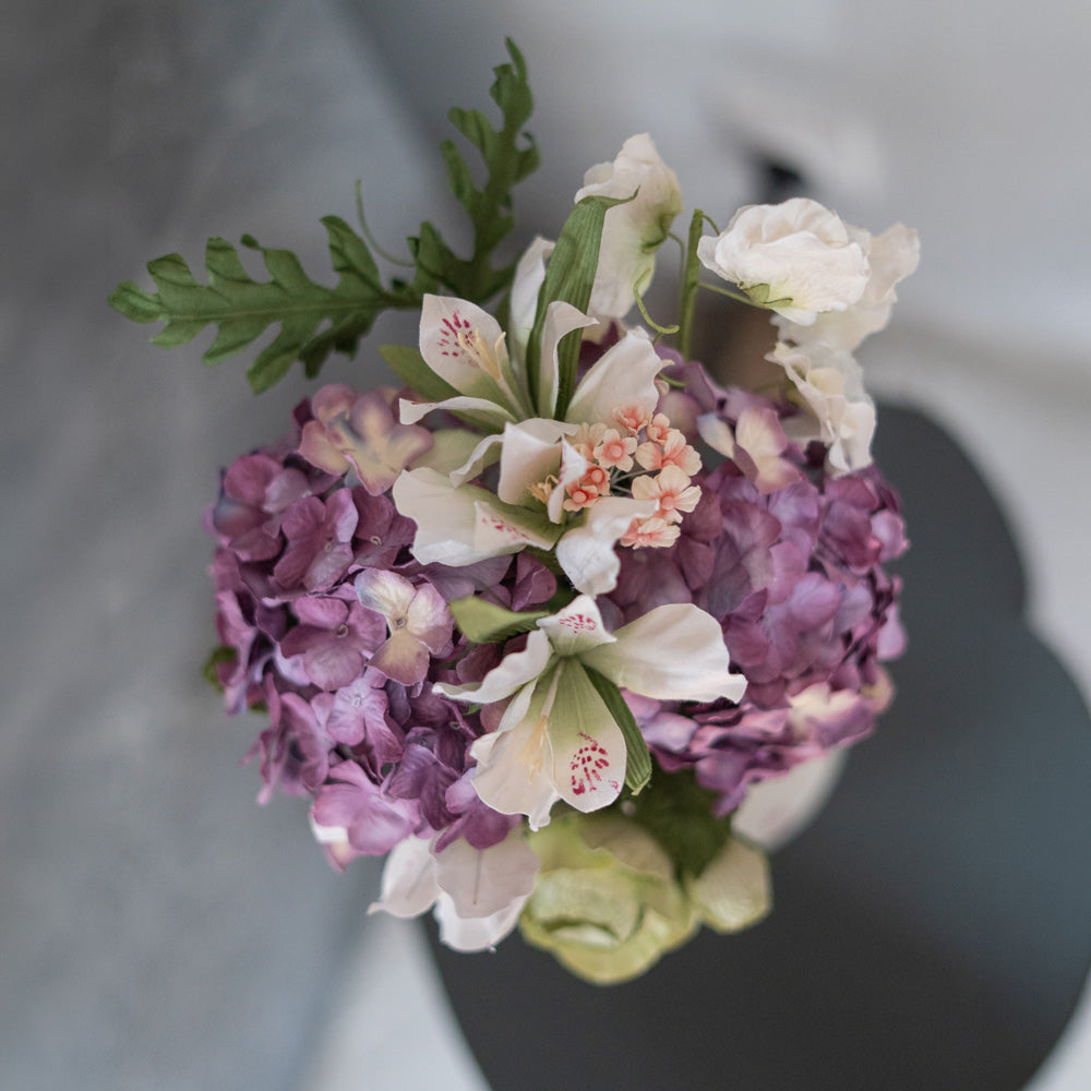 Flowrette Fleurs en papier Rodin bouquet papier mauve