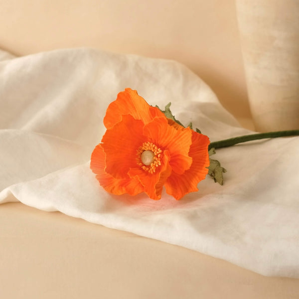 Flowrette Poppy fleur papier orange coquelicot