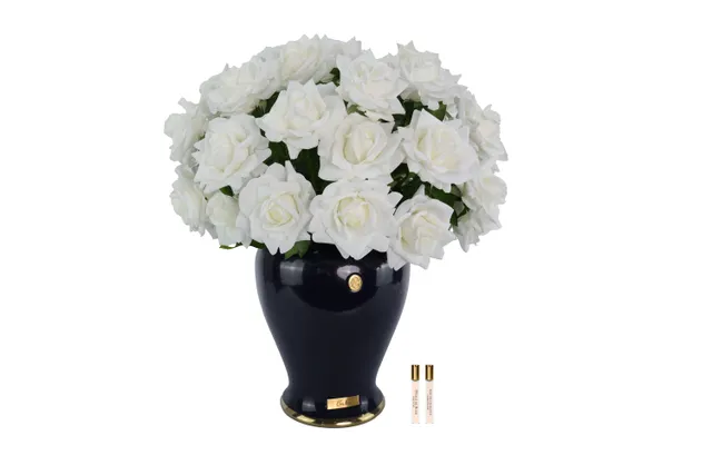 Côte Noire Imperial French Roses blanc indigo IMPFR01