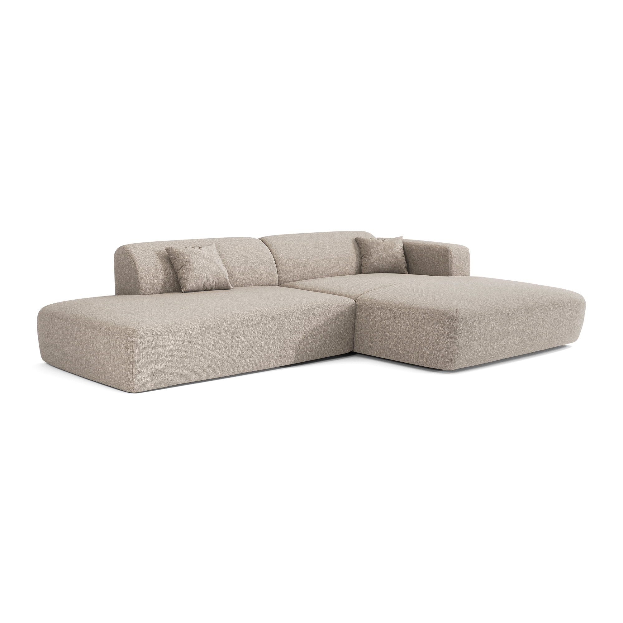 Sia Home Myra Canapé d’angle droit 5 places beige