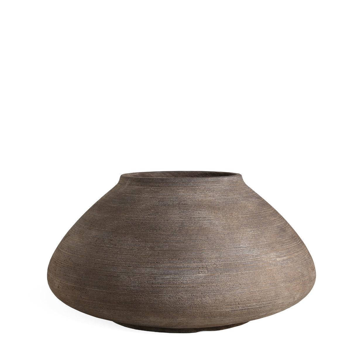 Sia Home Zen cache-pot évasé 37 cm marron foncé fibre ciment