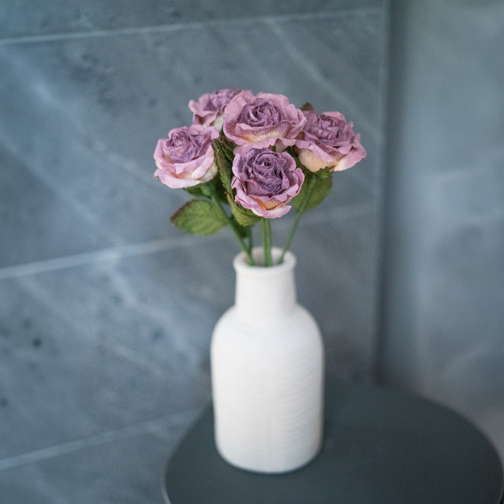 Flowrette Rose Lady fleur papier violette x1