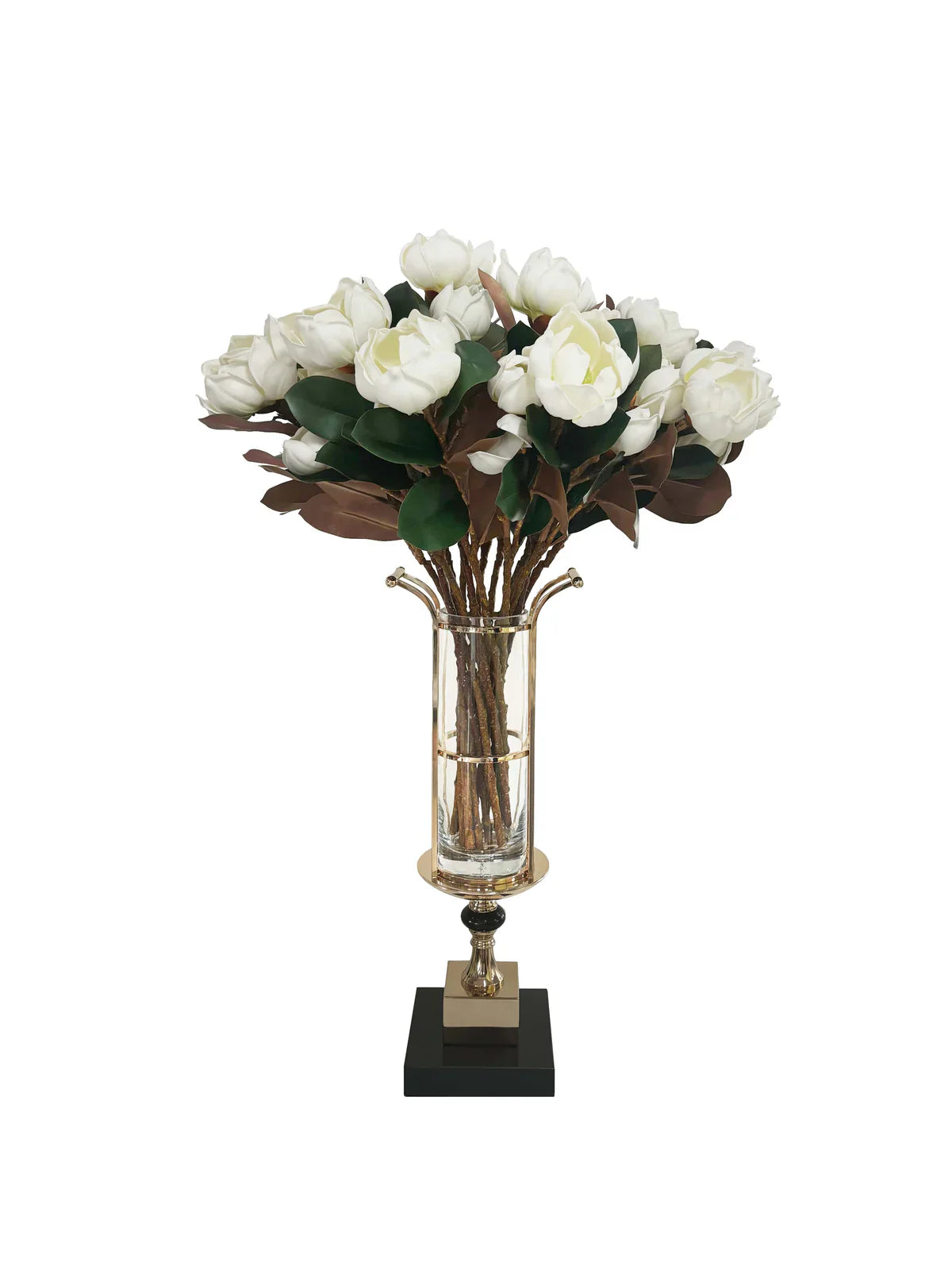 Côte Noire LOM01 tige magnolia artificiel blanc 80 cm
