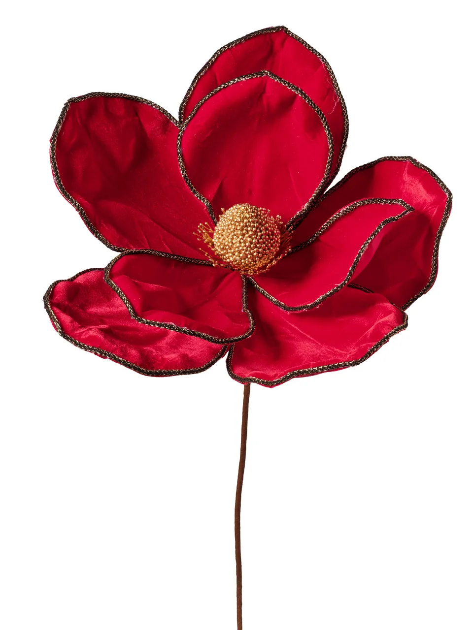 Feuillazur Rungis tige de magnolia fleur rouge 16cm