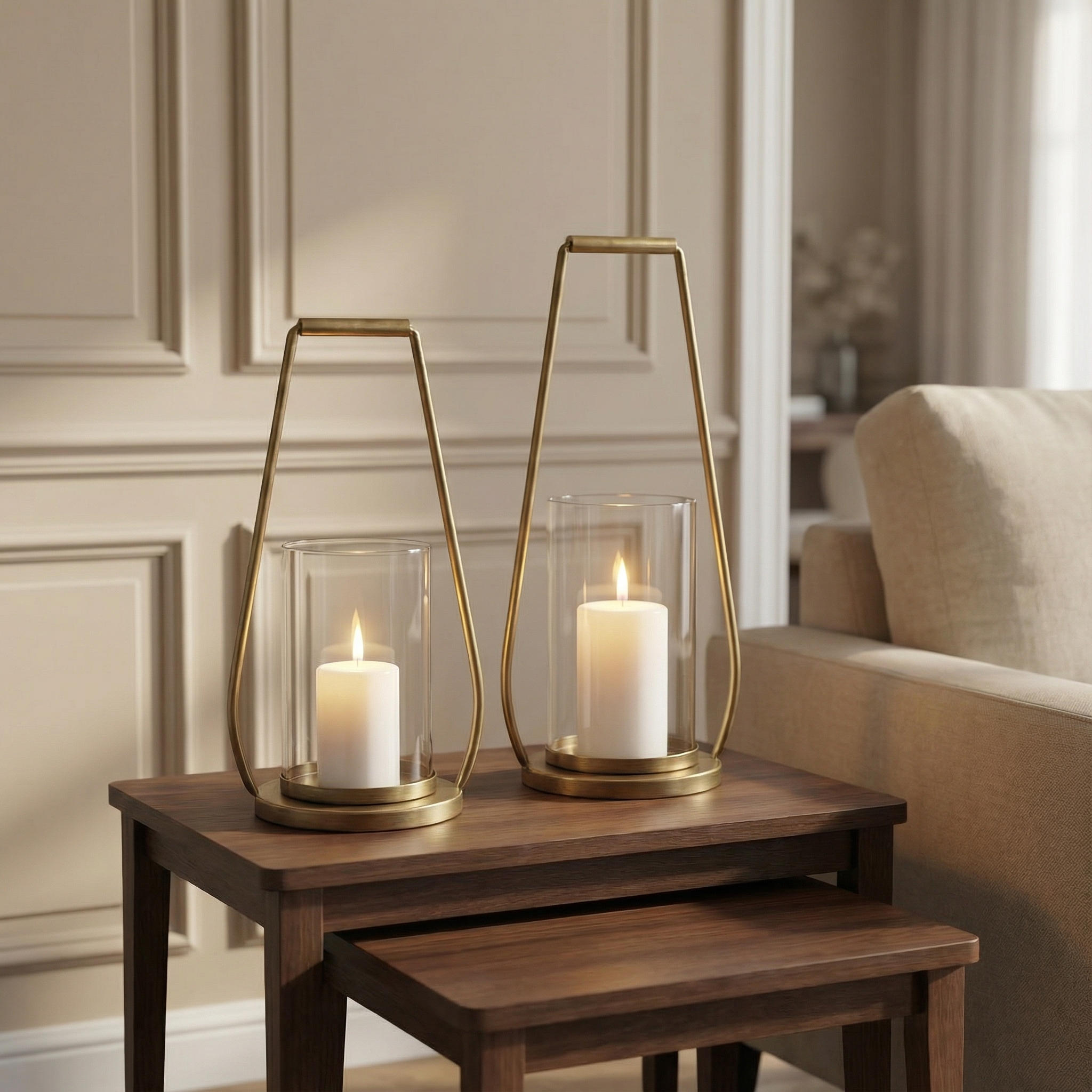 Sia Home Ysel lanterne doré 38,5 cm fer