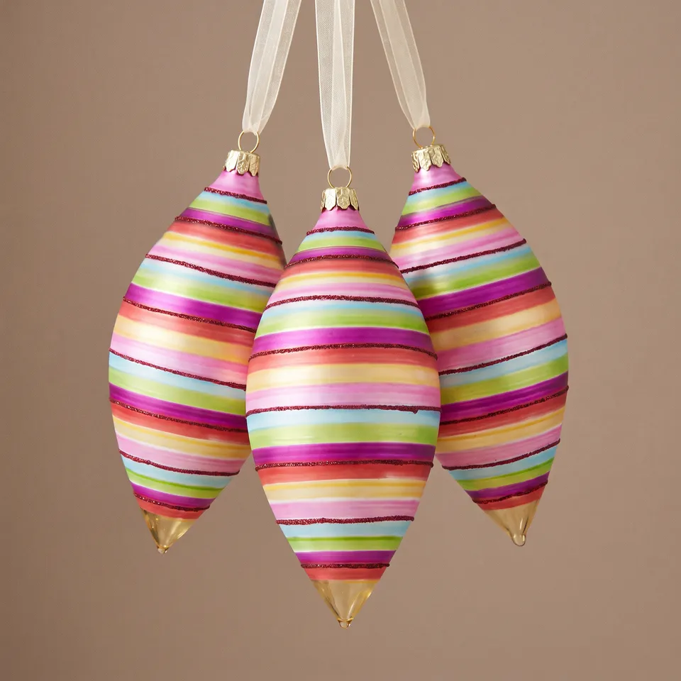 Sia Home Pop boule Noël allongée fuchsia 16 cm