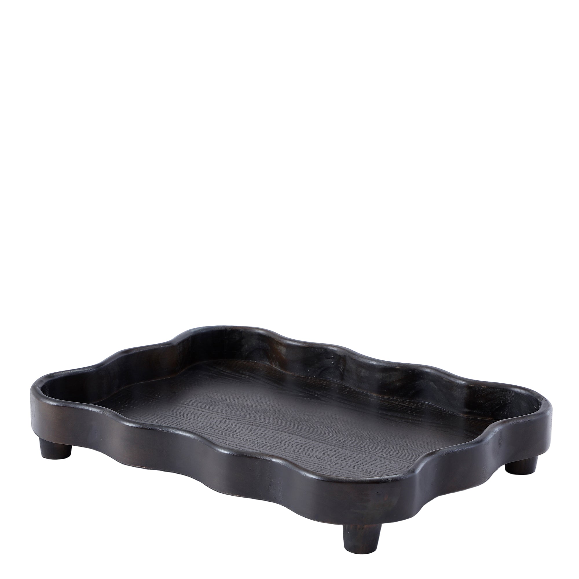 Sia Home Nami plateau décoratif ondulé noir 48 cm