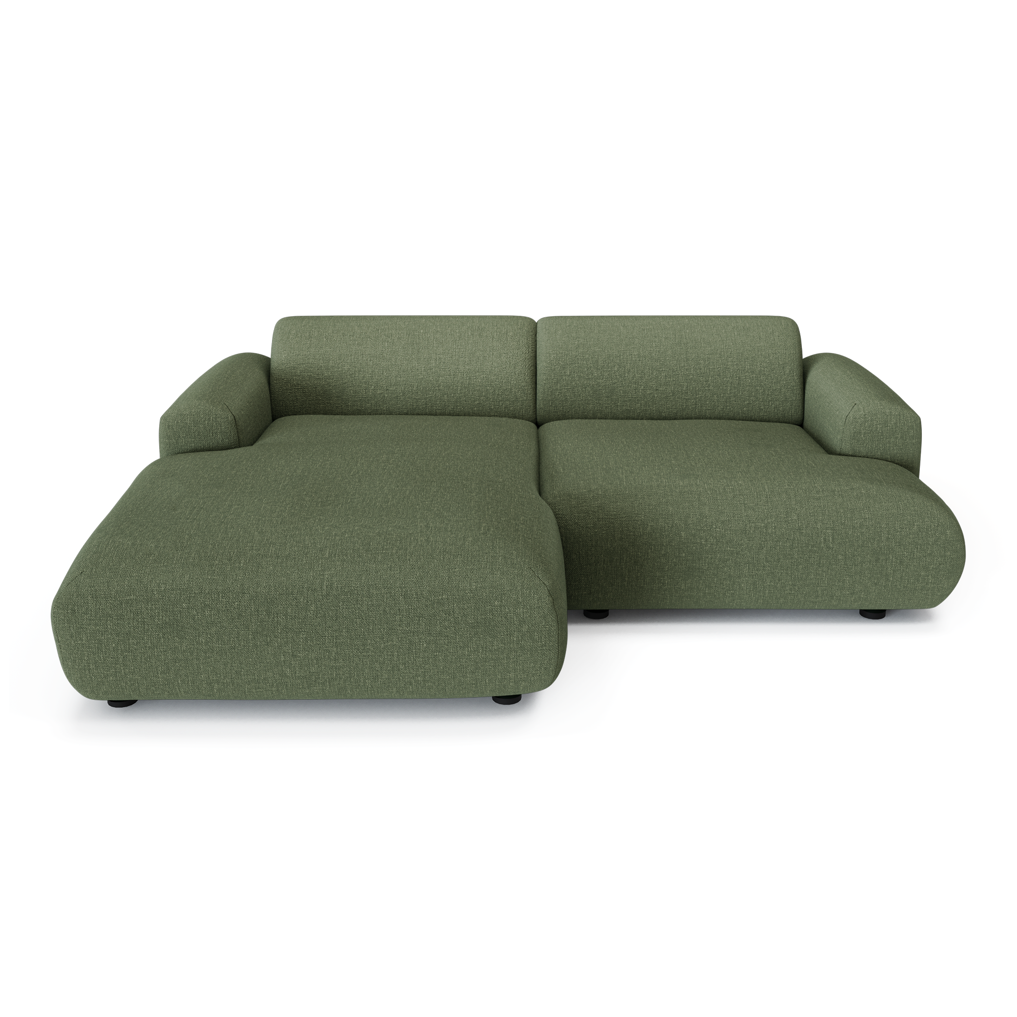 Sia Home Myra canapé angle gauche vert olive 5 places