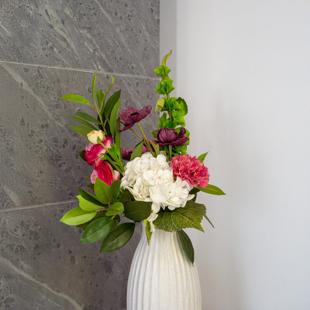 Flowrette Camille bouquet fleurs artificielles rose violet