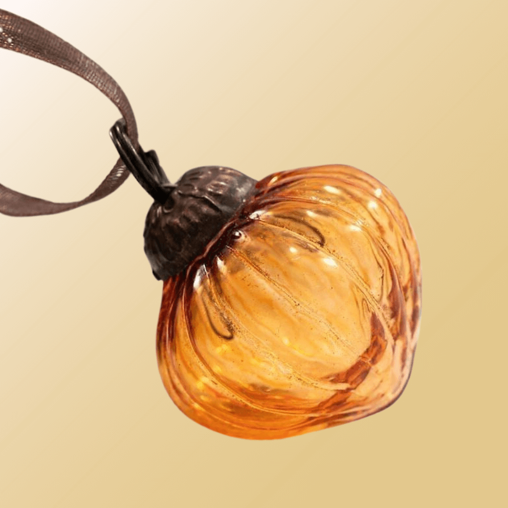Flowrette Boules Noël verre miel x6 déco sapin