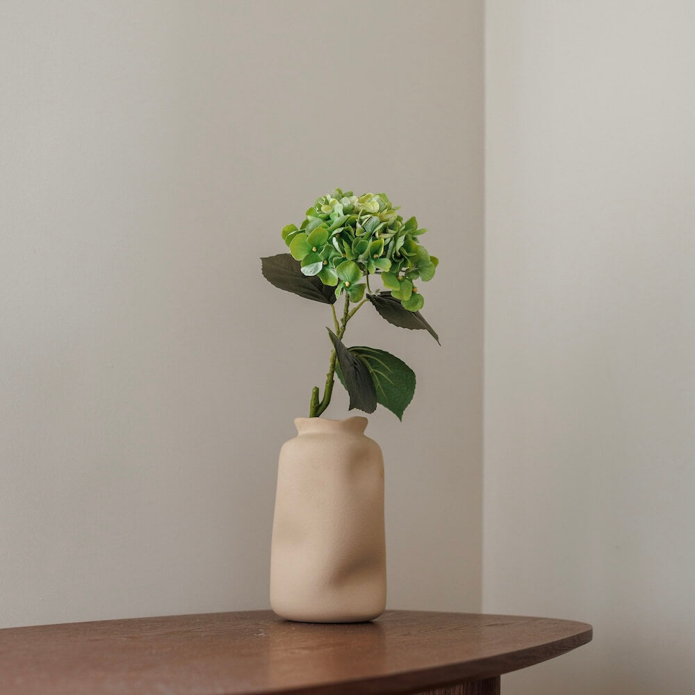 Flowrette Hortensia vert fleur artificielle tige x1