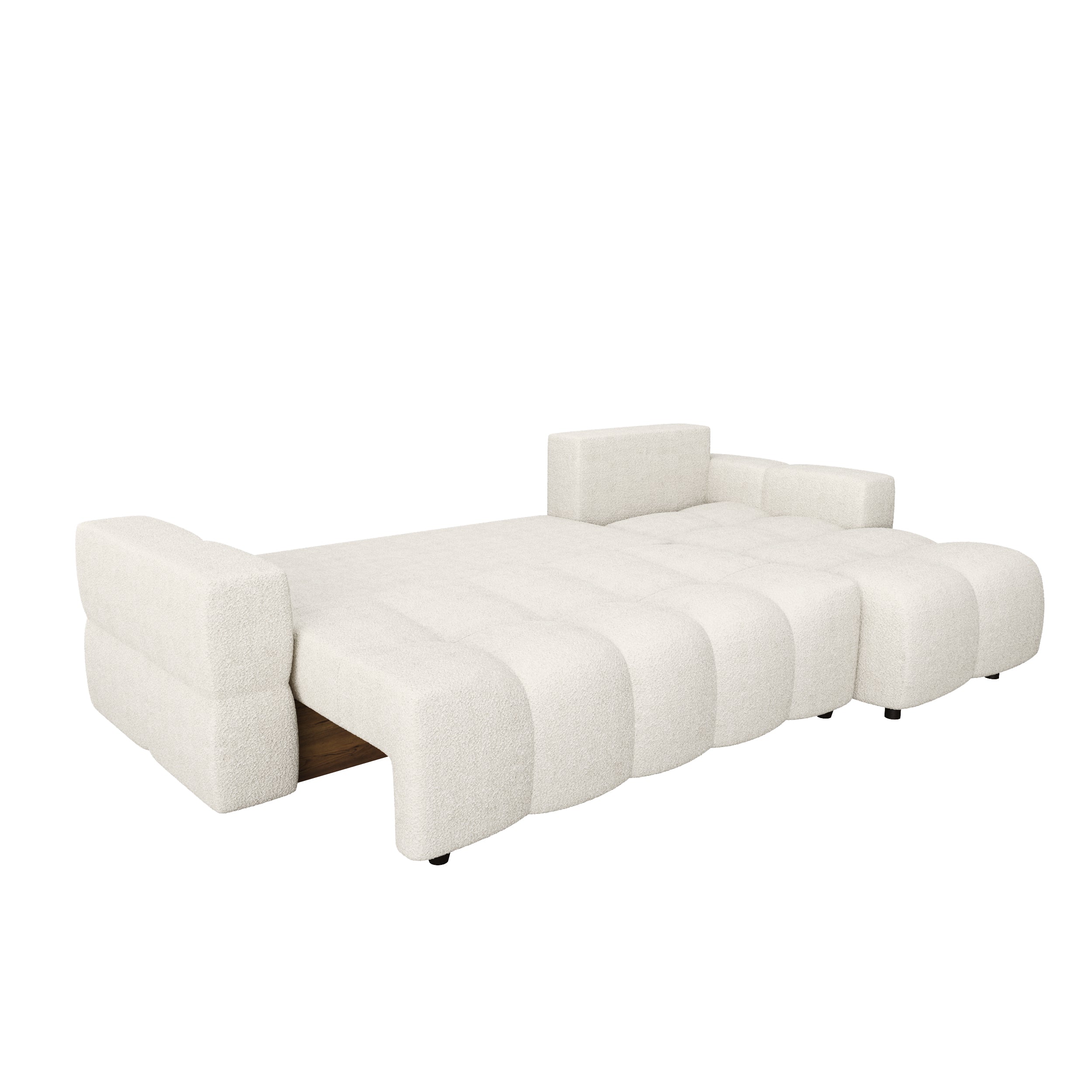 Sia Home Gabriel Canapé Angle Droit Convertible Crème