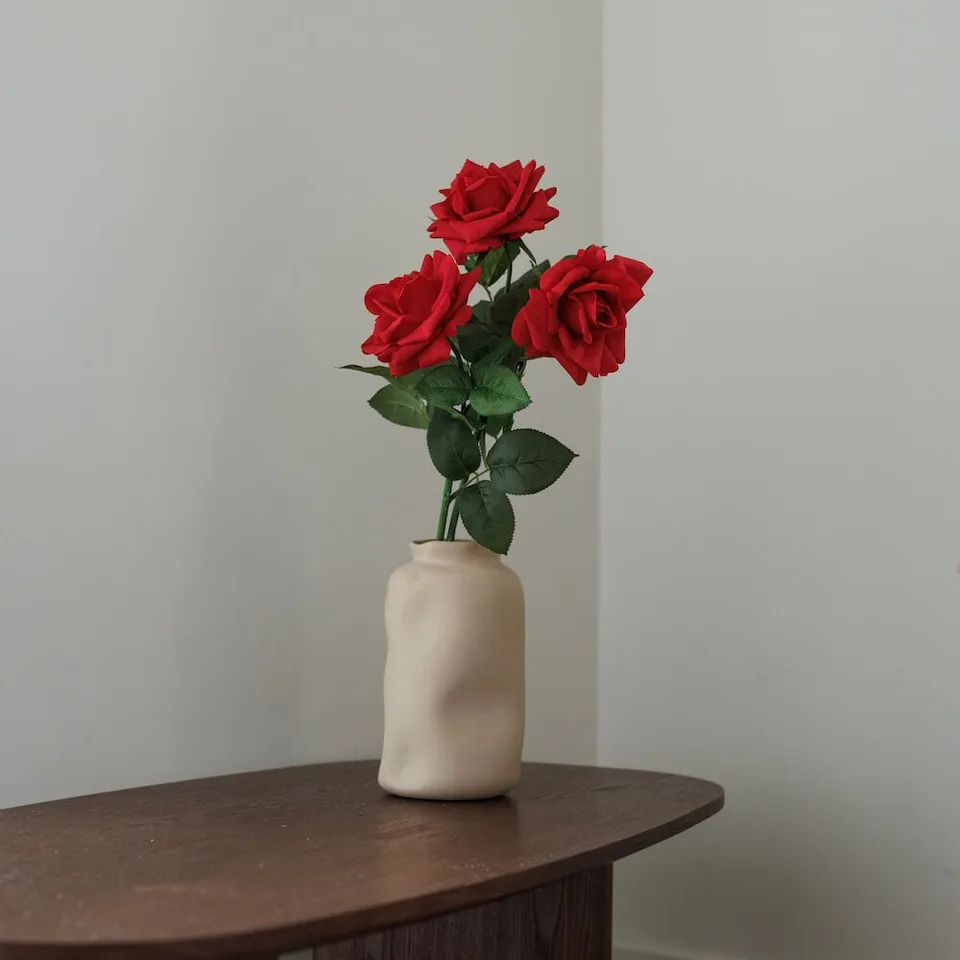 Flowrette rose rouge fleur artificielle Real Touch x1