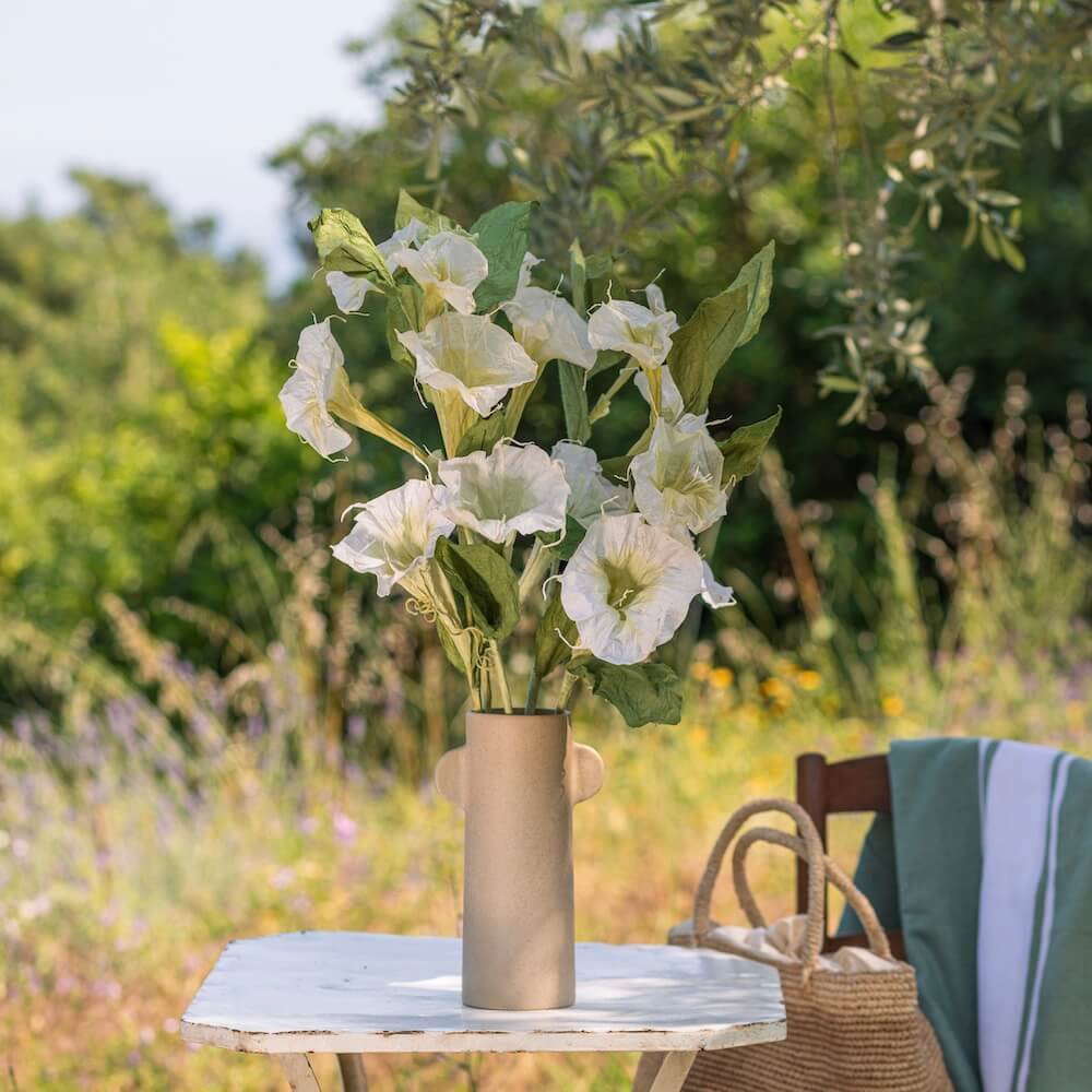 Flowrette Vases Totem vase grès fait main bouquet M L