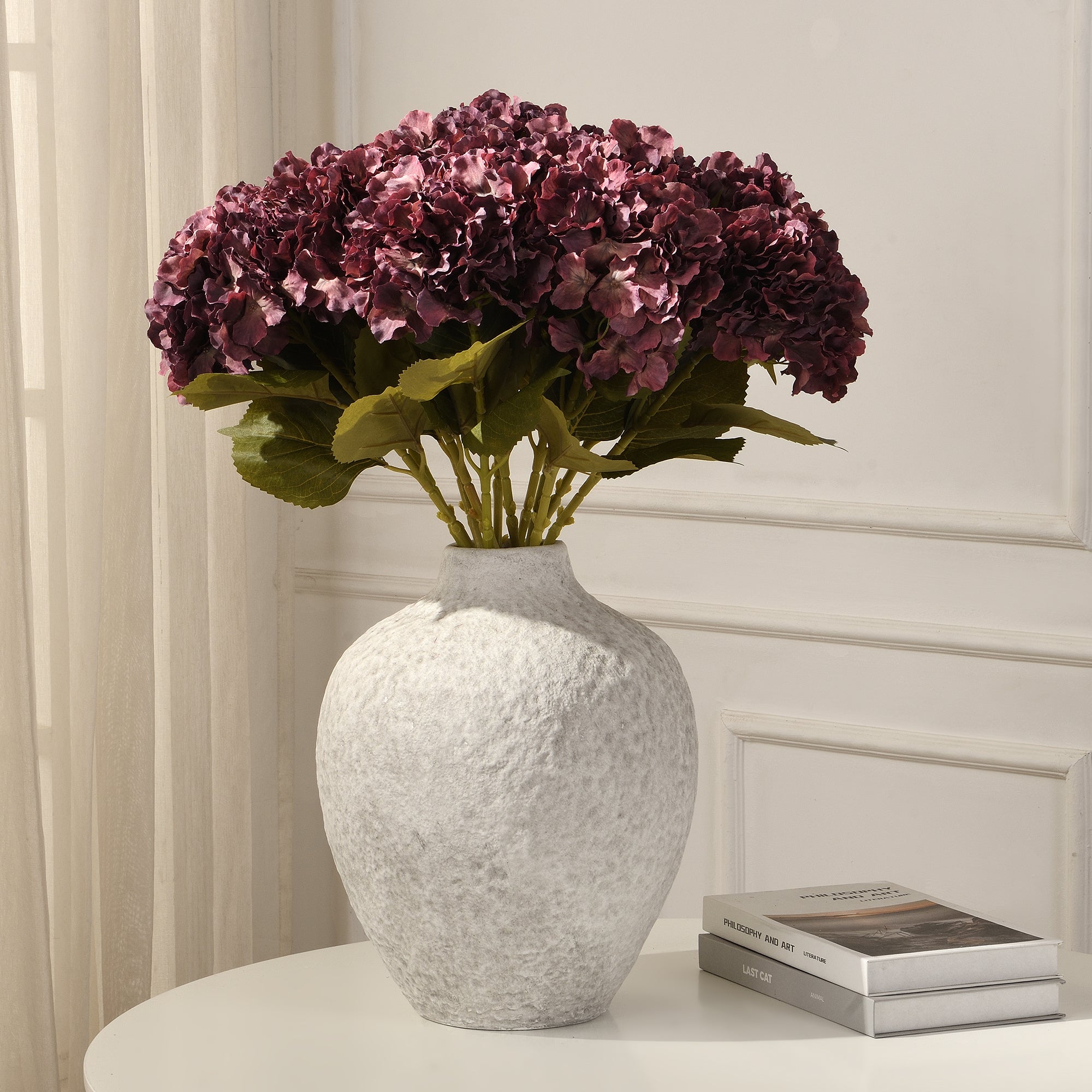 Sia Home Hortensia 68 cm fleur artificielle marron