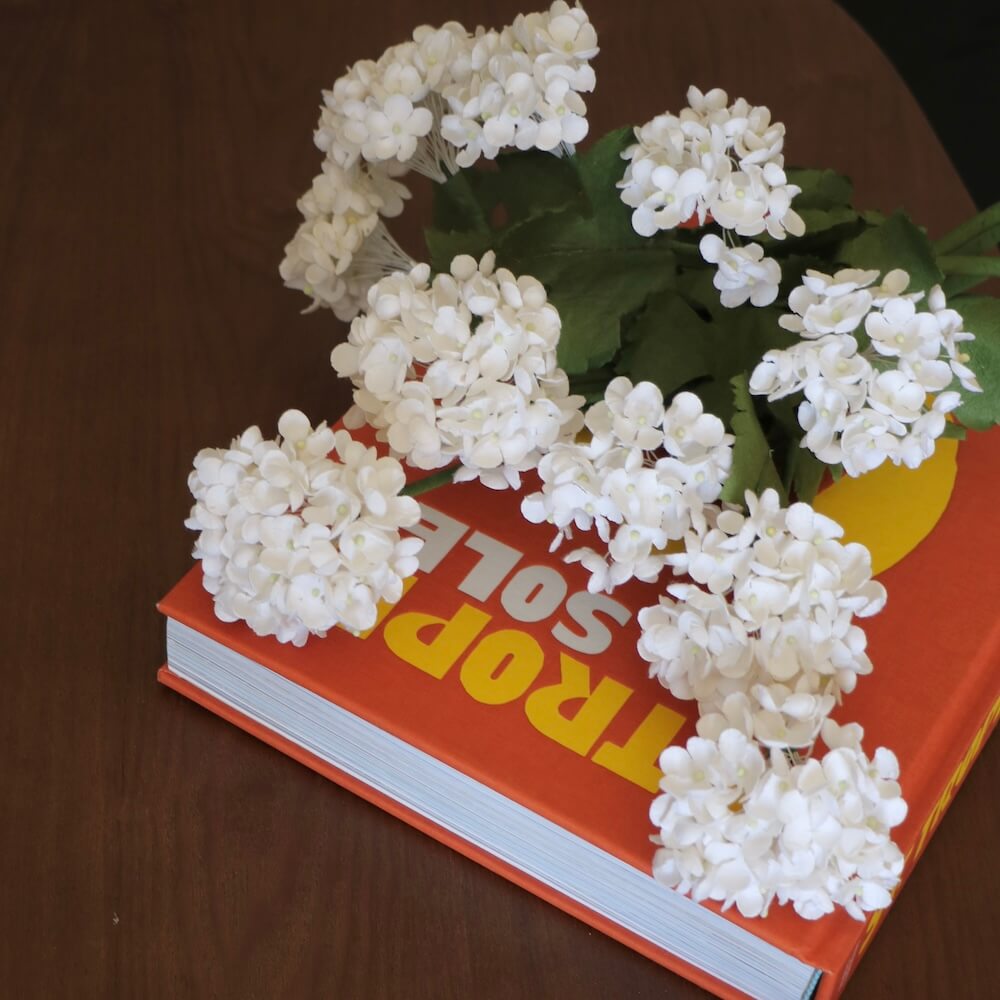 Flowrette Viburnum blanc fleur papier x1 romantique