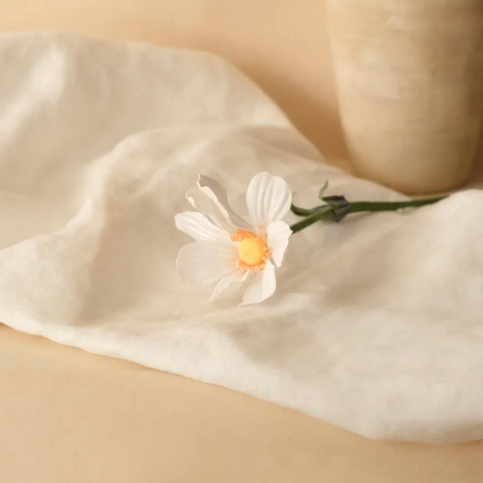 Flowrette Cosmos fleur papier blanc tige x1
