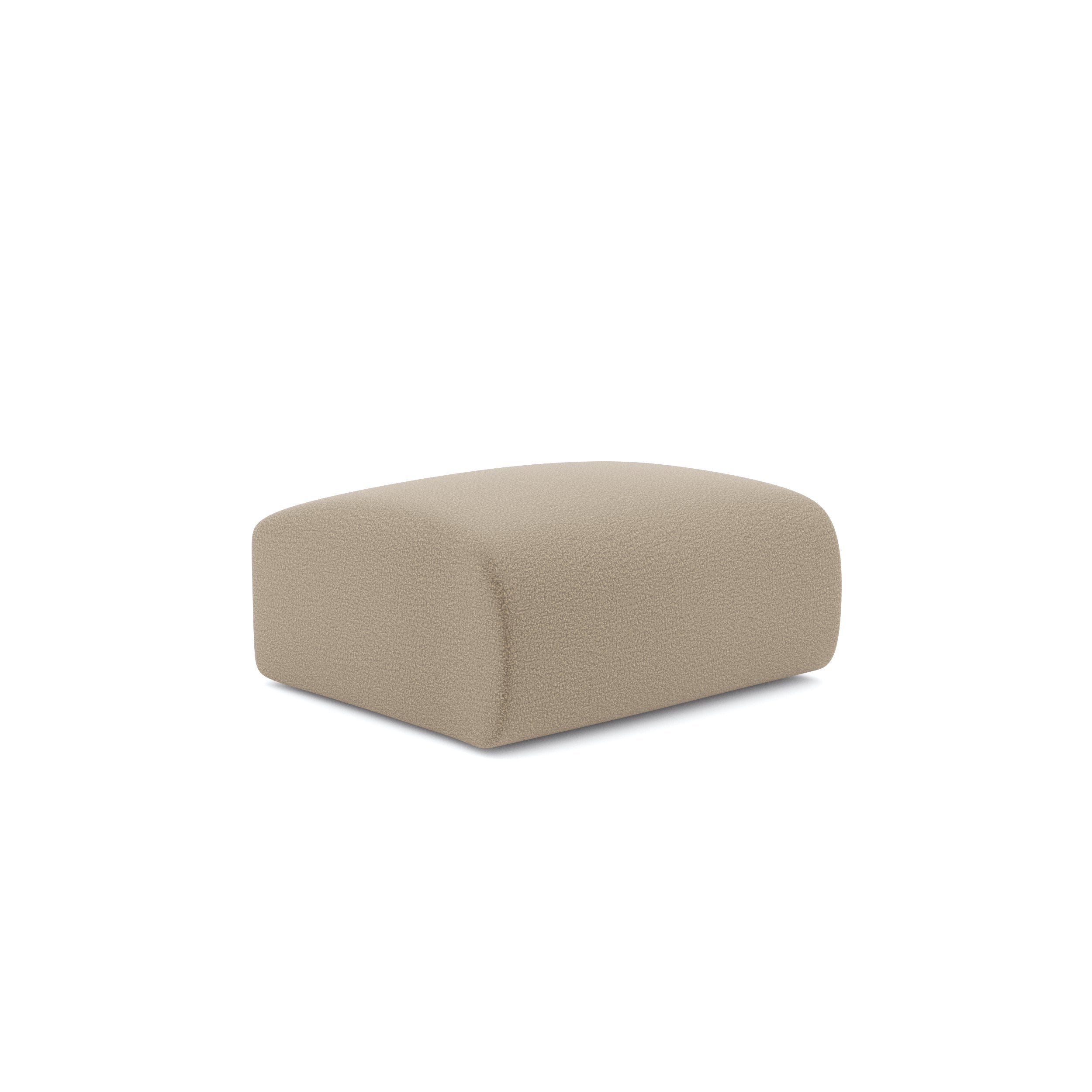 Sia Myra pouf tissu crème assise ronde