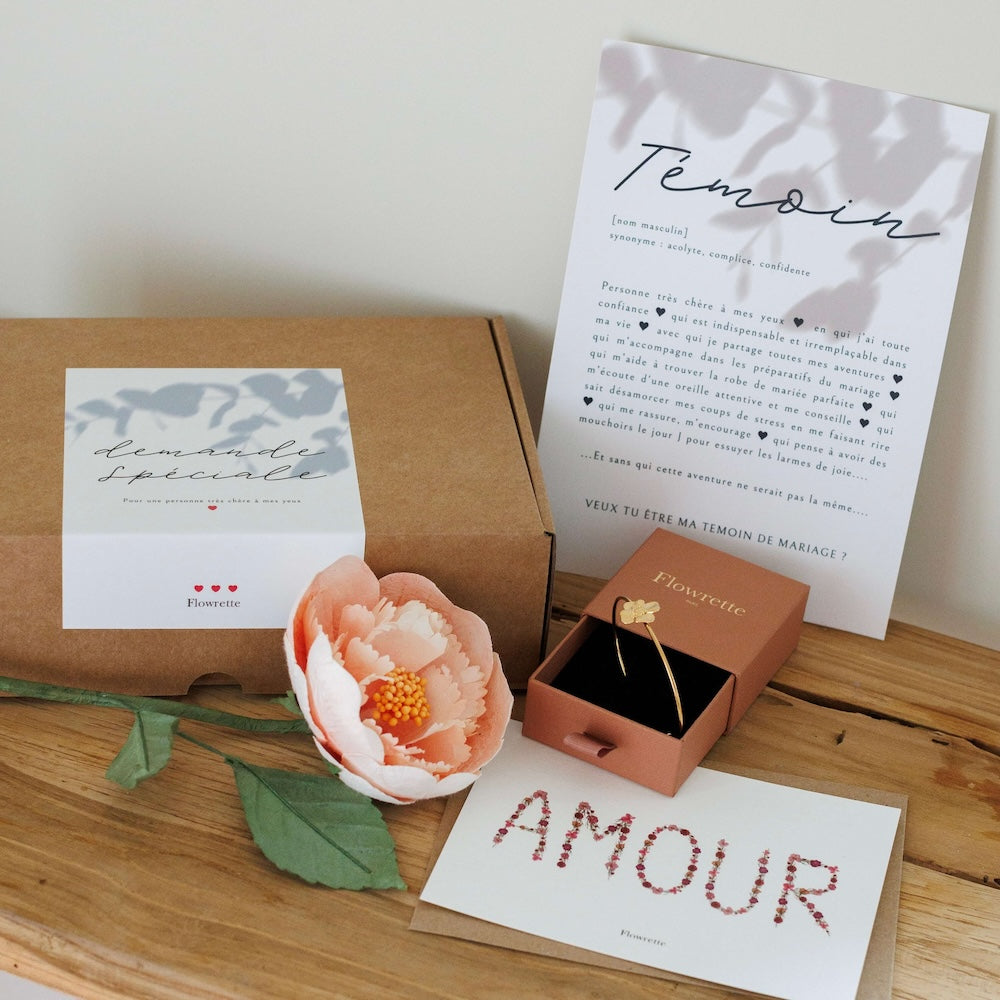 Flowrette Décoration Coffret de la témoin cadeau mariage